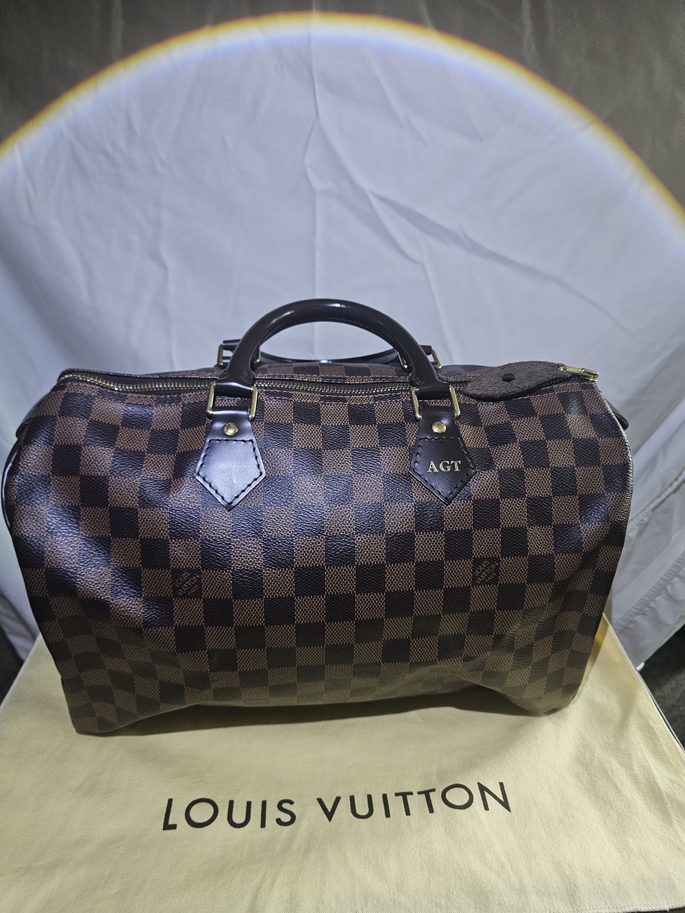 Louis Vuitton Brown Damier Speedy 30 Satchel - Picture 11 of 15